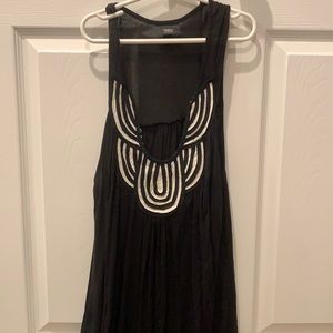 Flowy shirt. Black with white design. Size M